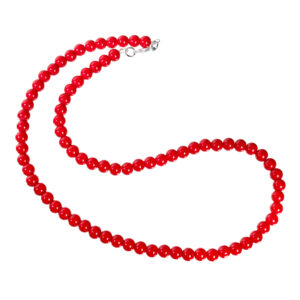 Punastest klaashelmestest (8mm) kaelaehe