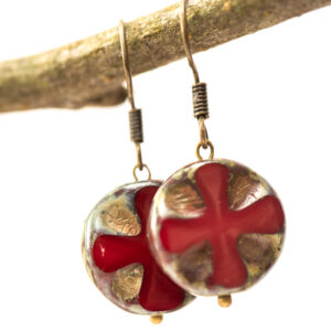 Kõrvarõngad Picasso klaas punane rist